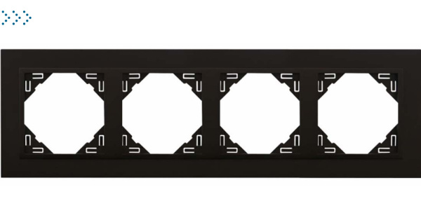 4-х местная рамка, черный/черный (90940 TRR)